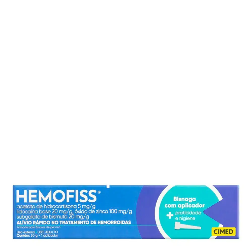 Hemofiss 5mg/g + 20mg/g + 100mg/g + 20mg/g Cimed 30g Pomada com 1 Aplicador