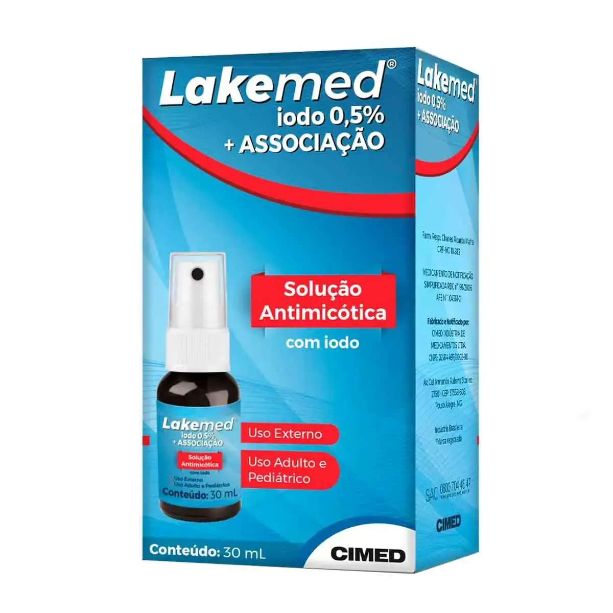 Iodo Lakemed Caixa 30ml Solução
