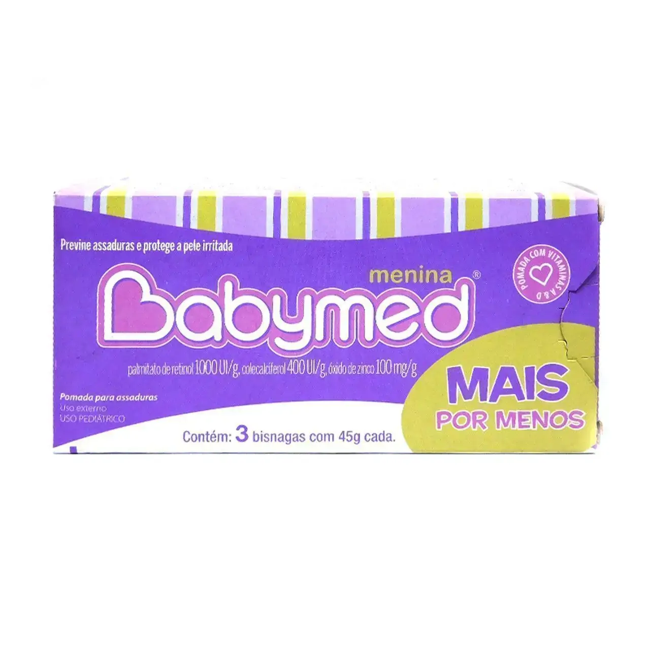 Pomada Babymed Menina 3 Unidades De 45g