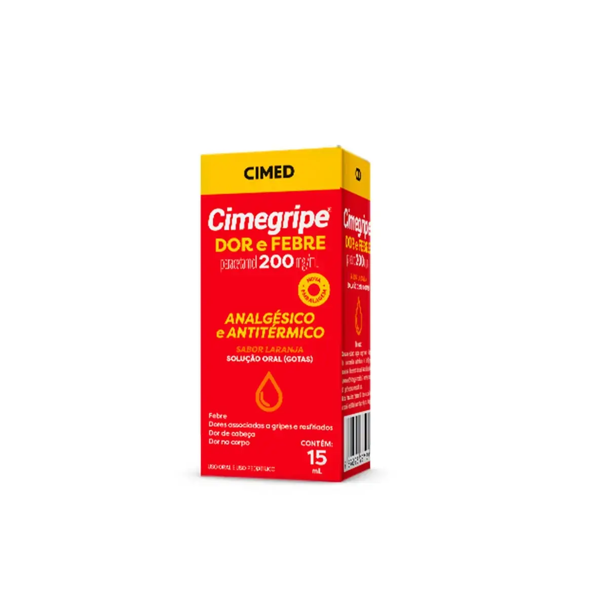 Cimegripe 200mg/ml Laranja Cimed Caixa 15ml Gotas Solução Oral