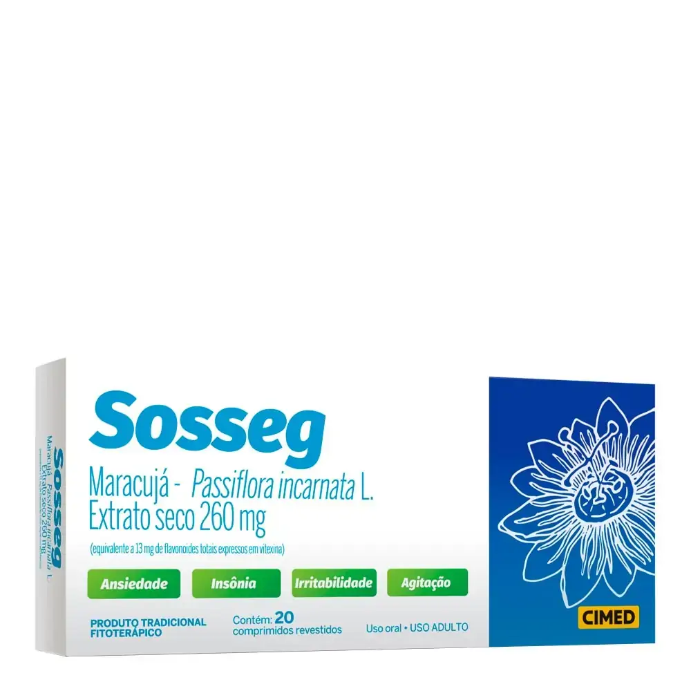Sosseg 260mg Cimed Caixa 20 Comprimidos Revestidos