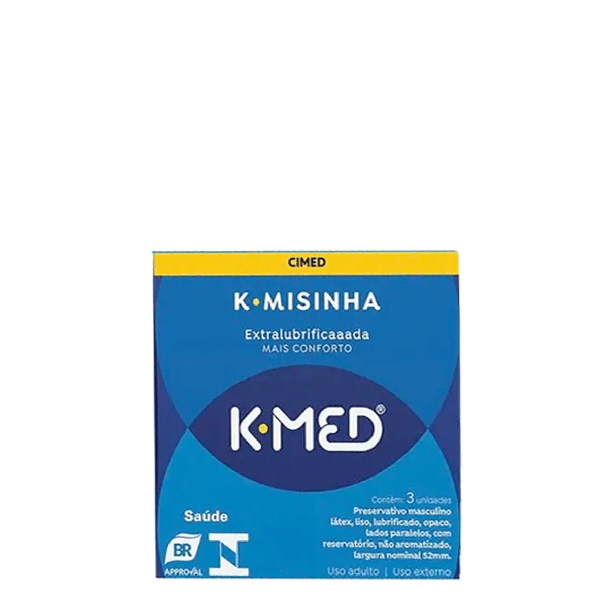 Preservativo Masculino Extra Lubrificado K Misinha K Med Caixa 3 Unidades