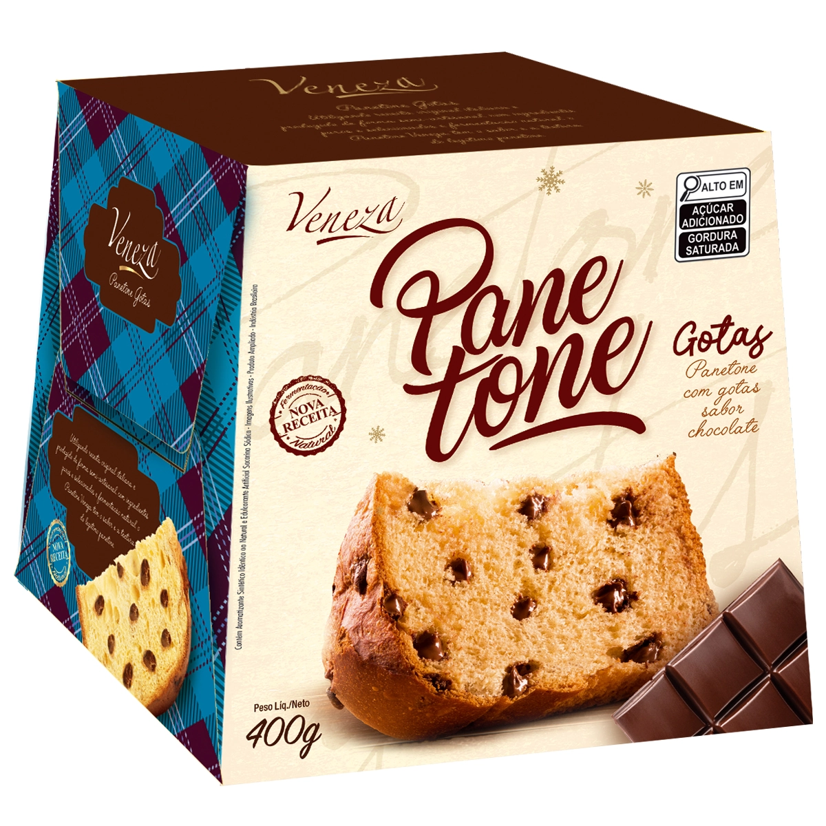 Panettone Veneza 400gr Gotas Chocolate