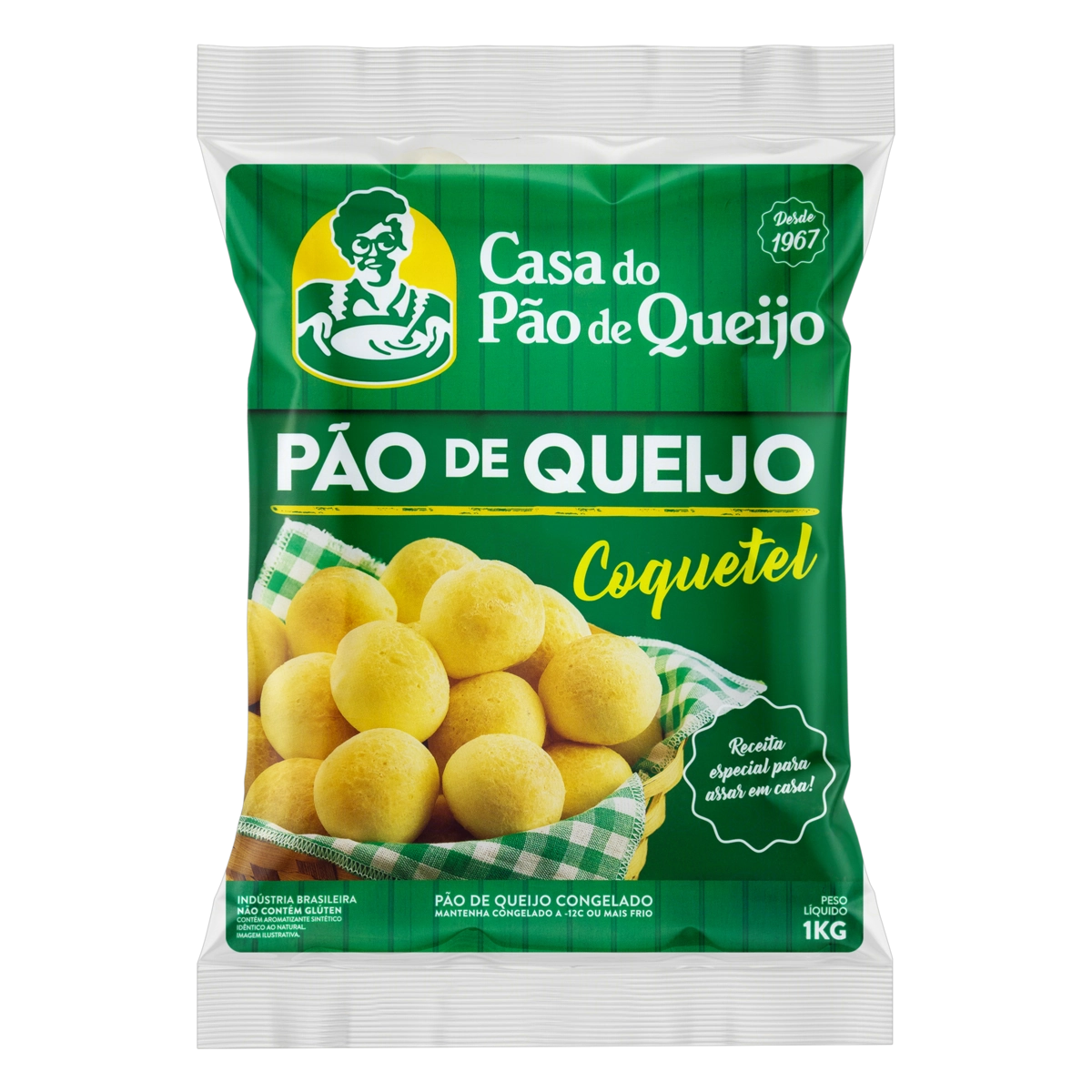 Pão De Queijo Congelado Coquetel Casa Do Pão De Queijo Pacote 1kg