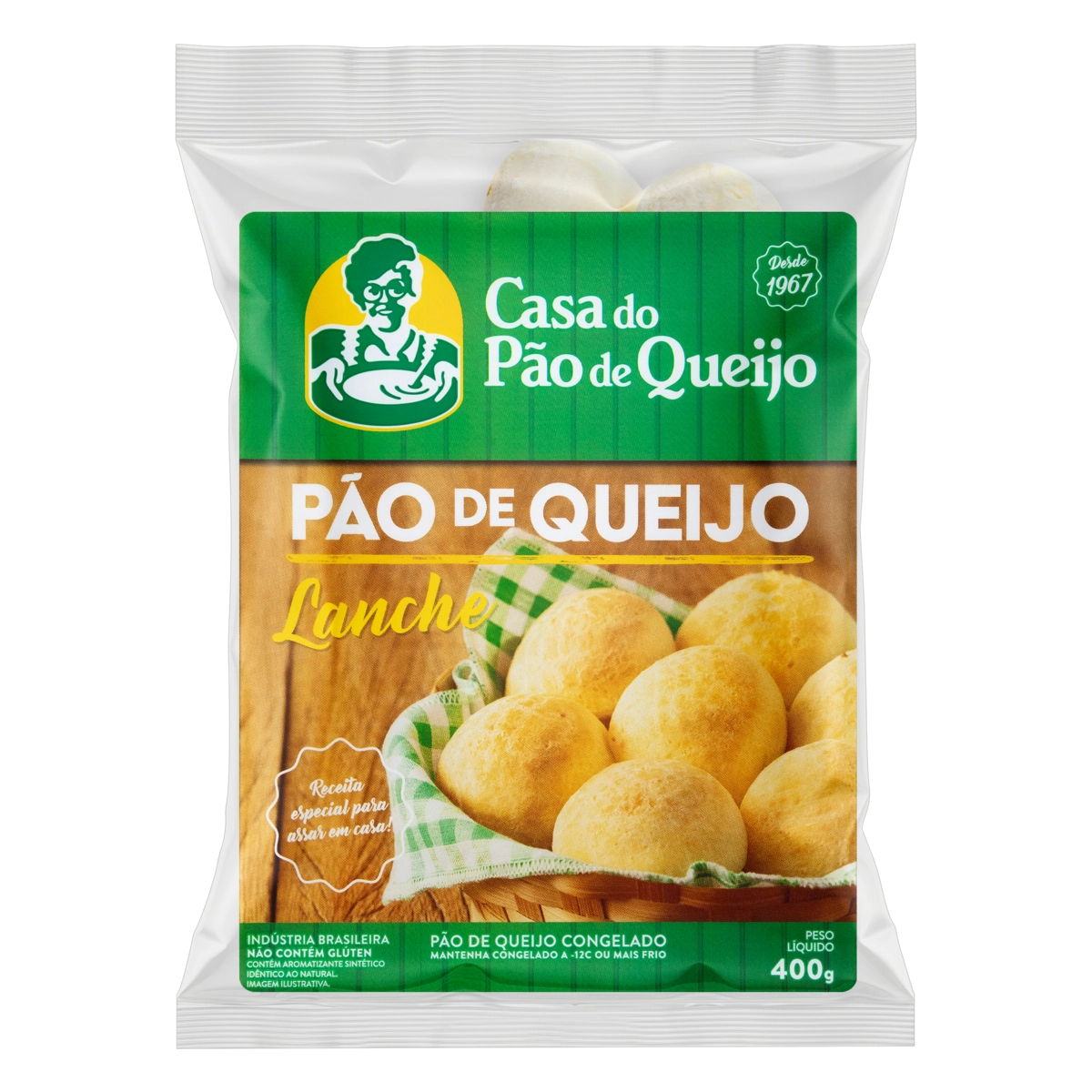 Pão De Queijo Congelado Lanche Casa Do Pão De Queijo Pacote 400g