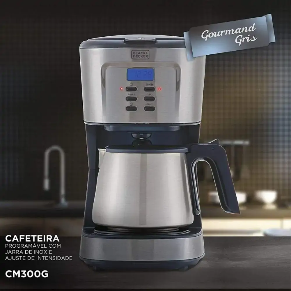 Cafeteira Elétrica Programável Gourmand Gris Black+Decker 110v