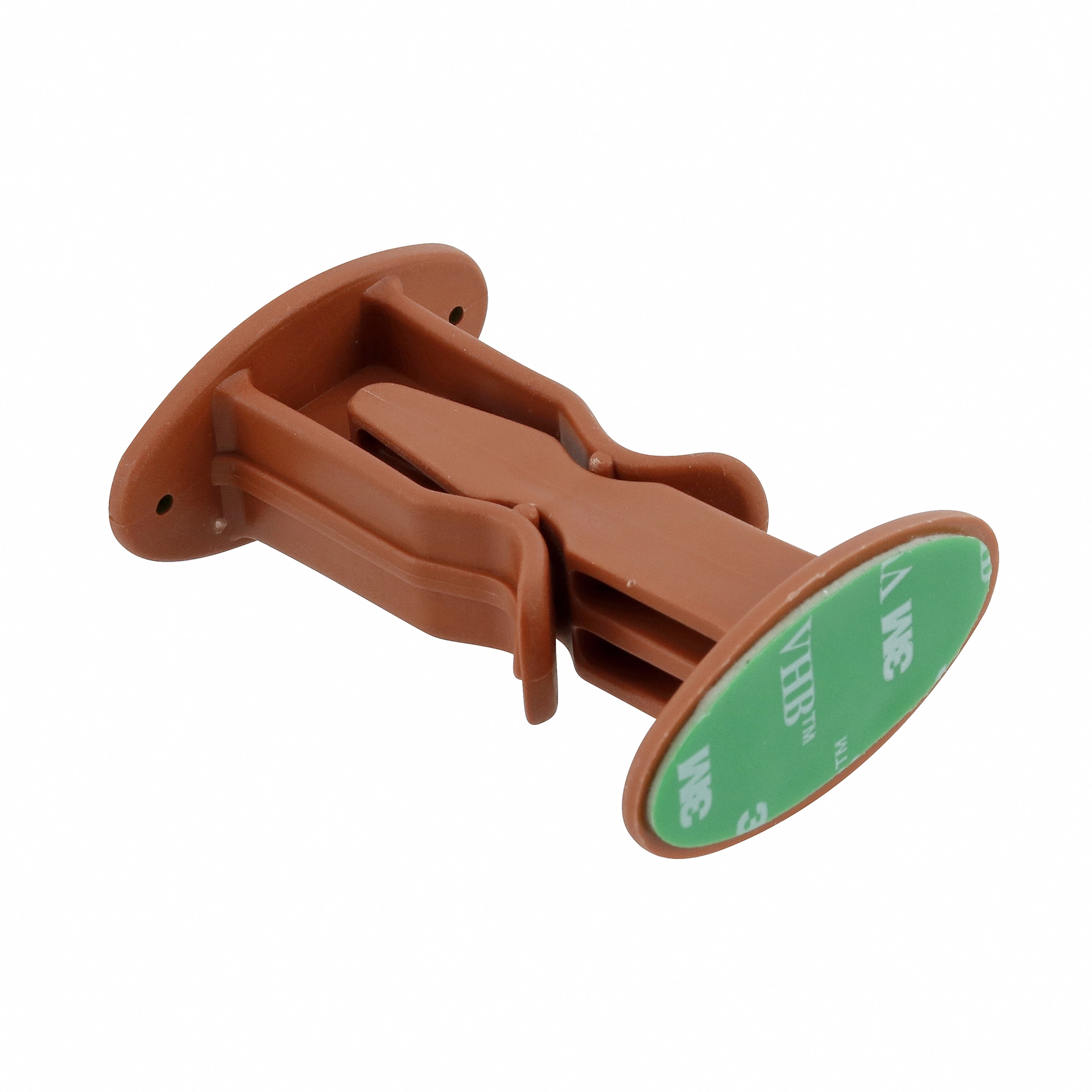 Prendedor para Porta Adesivo PVC Marrom 1 peça