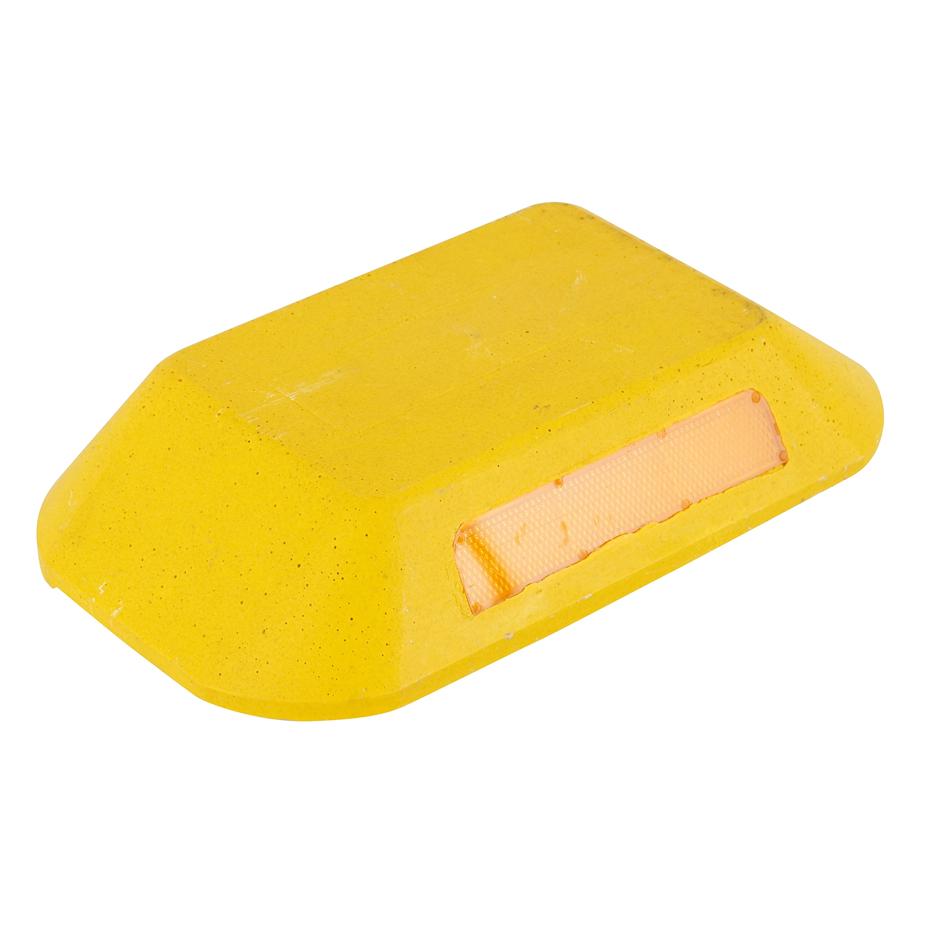 Tachão de Refletivo Bidirecional 25x15cm Plástico Amarelo Fixtil 1 unidade