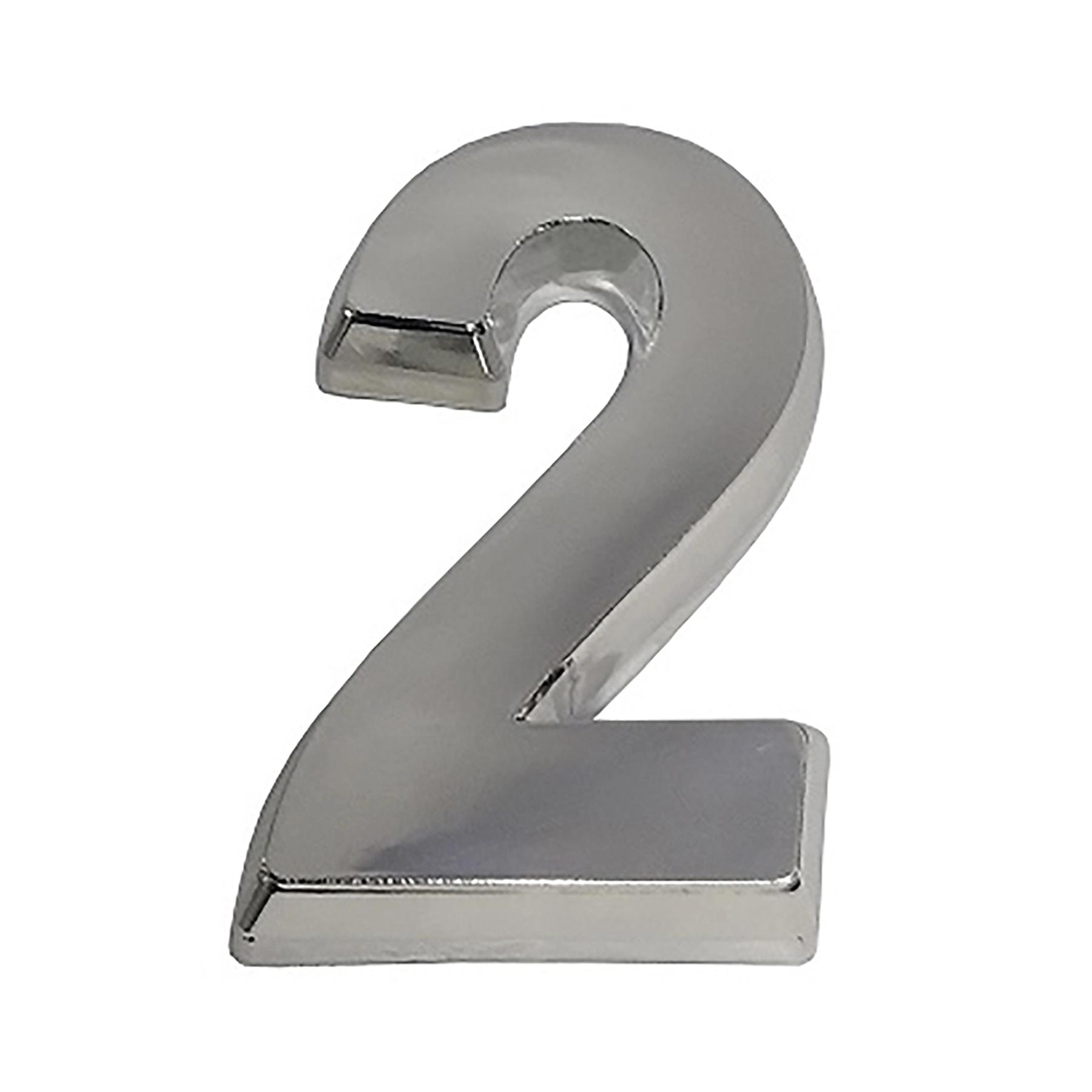 Número Casa " 2" 14,5cm Parafusar ABS Prata