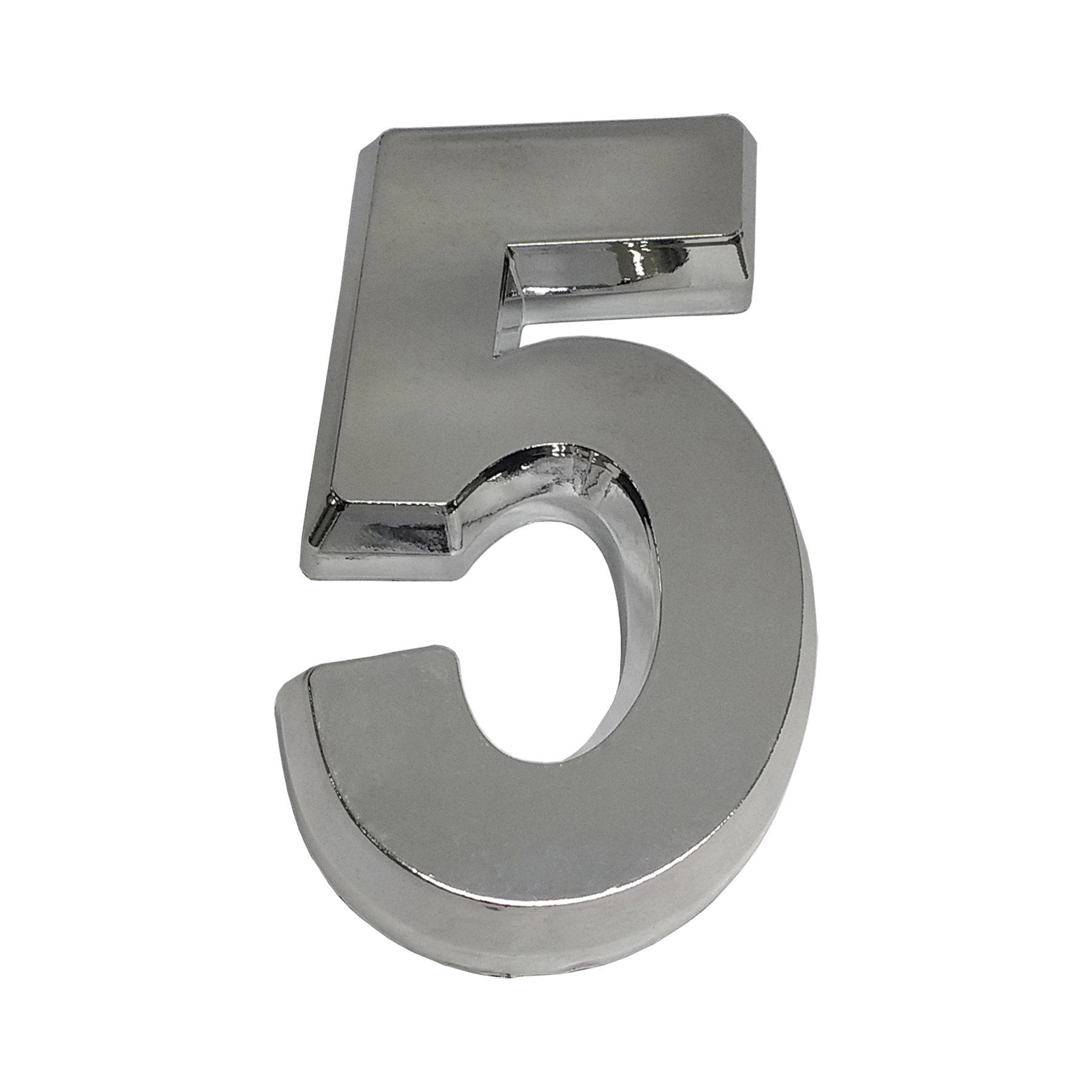 Número Casa " 5" 14,5cm Parafusar ABS Prata