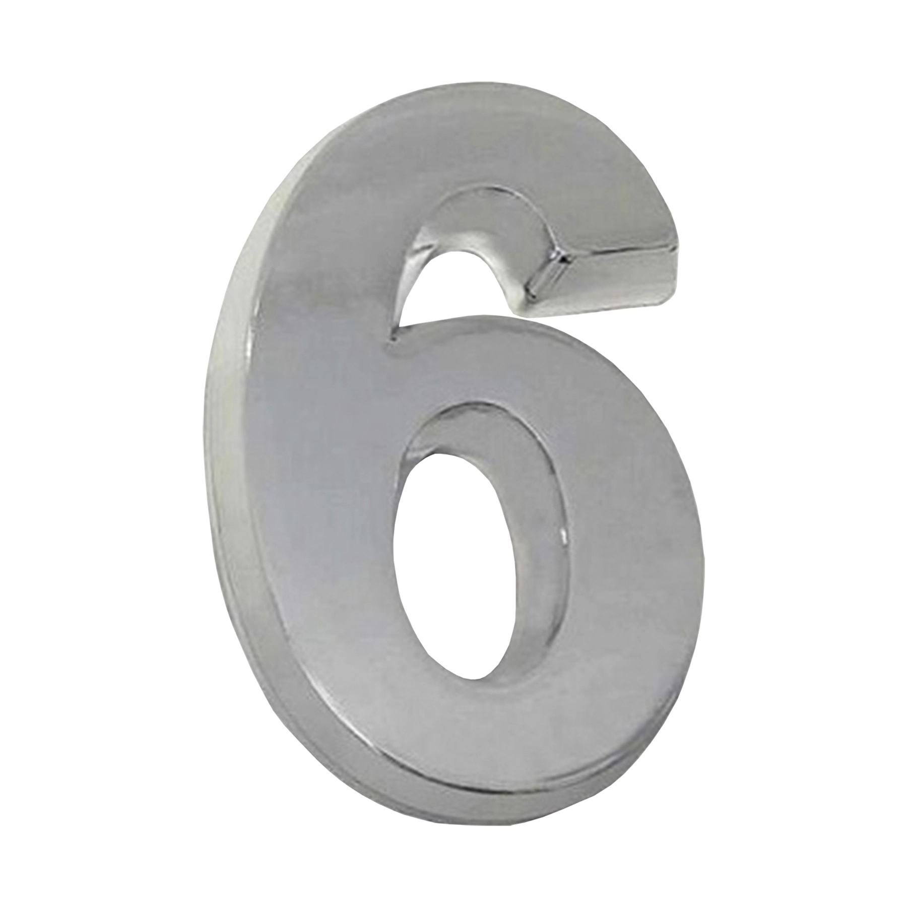 Número Casa " 6" 14,5cm Parafusar ABS Prata
