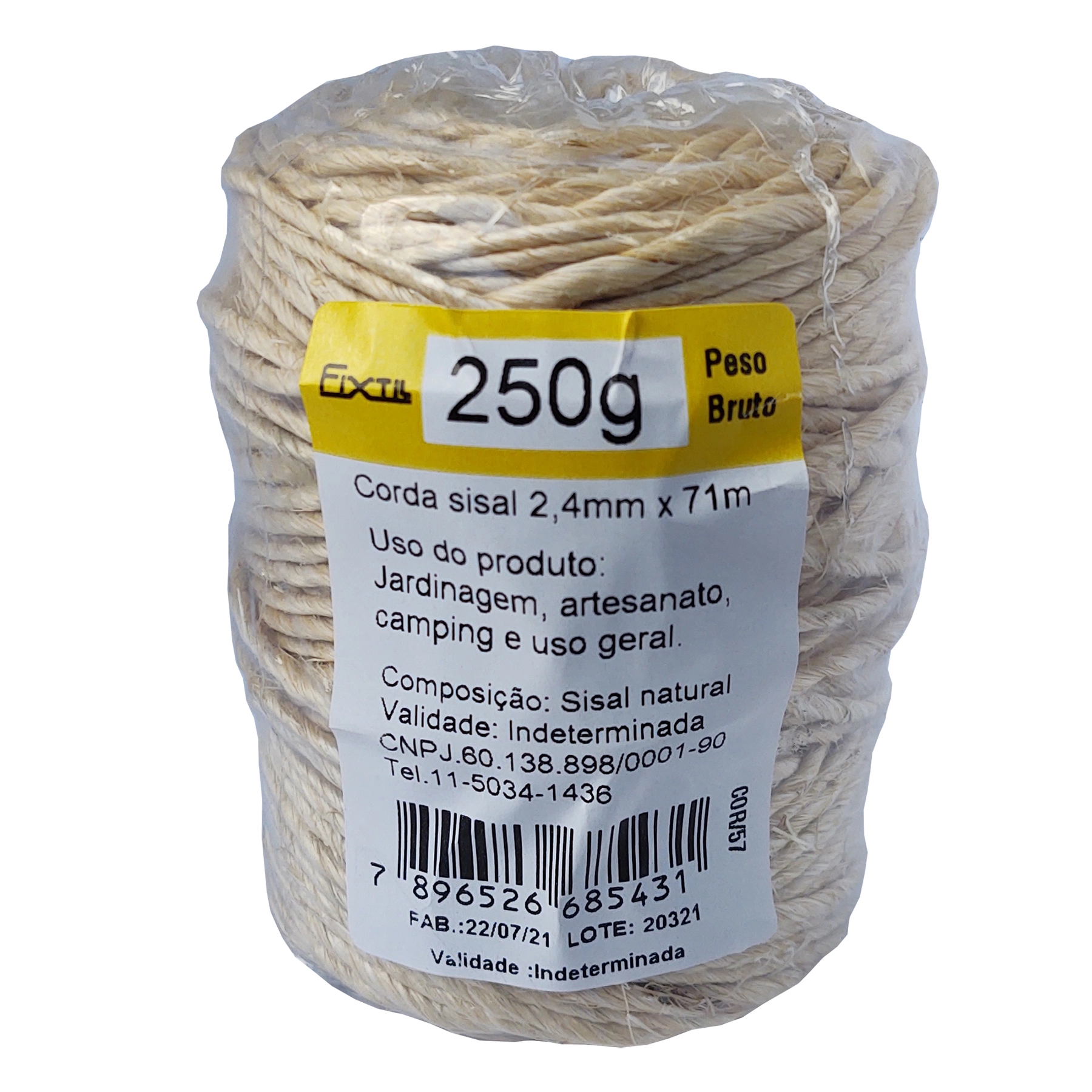 Corda Sisal 2,4mm 40kg com 71m