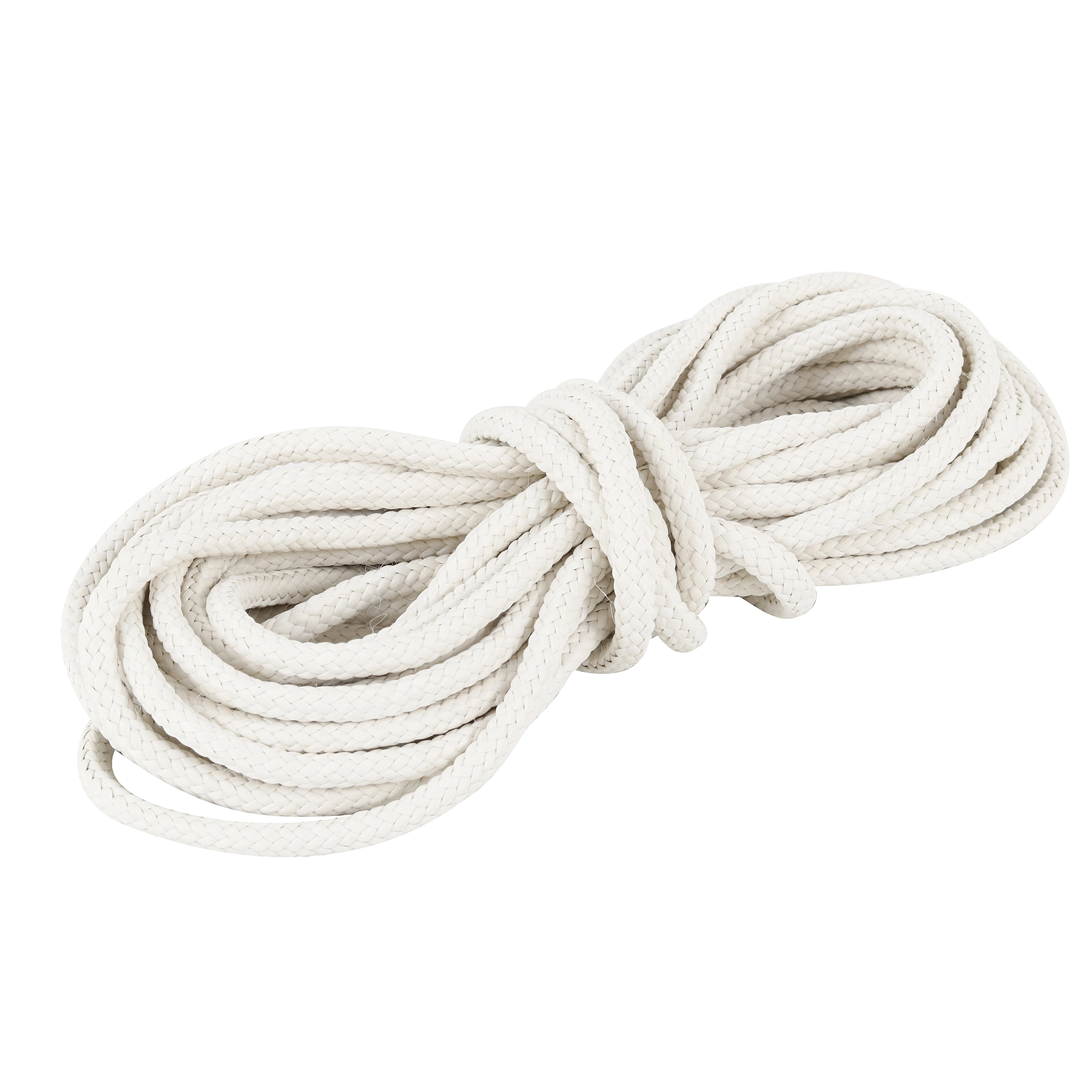 Corda Trançada Poliéster Multifilamento 8mm Branco com 10m Standers