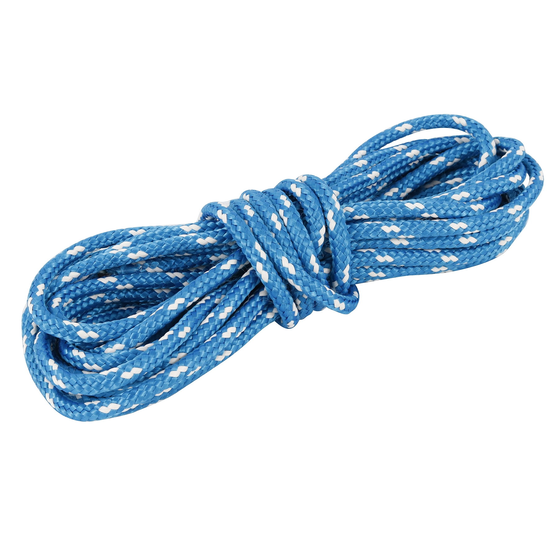 Corda Trançada Poliéster Multifilamento 8mm Azul com 10m Standers