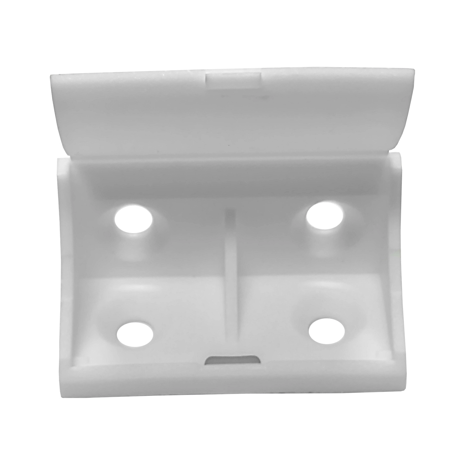 Conector Duplo ABS 20x43mm Branco 4 peças