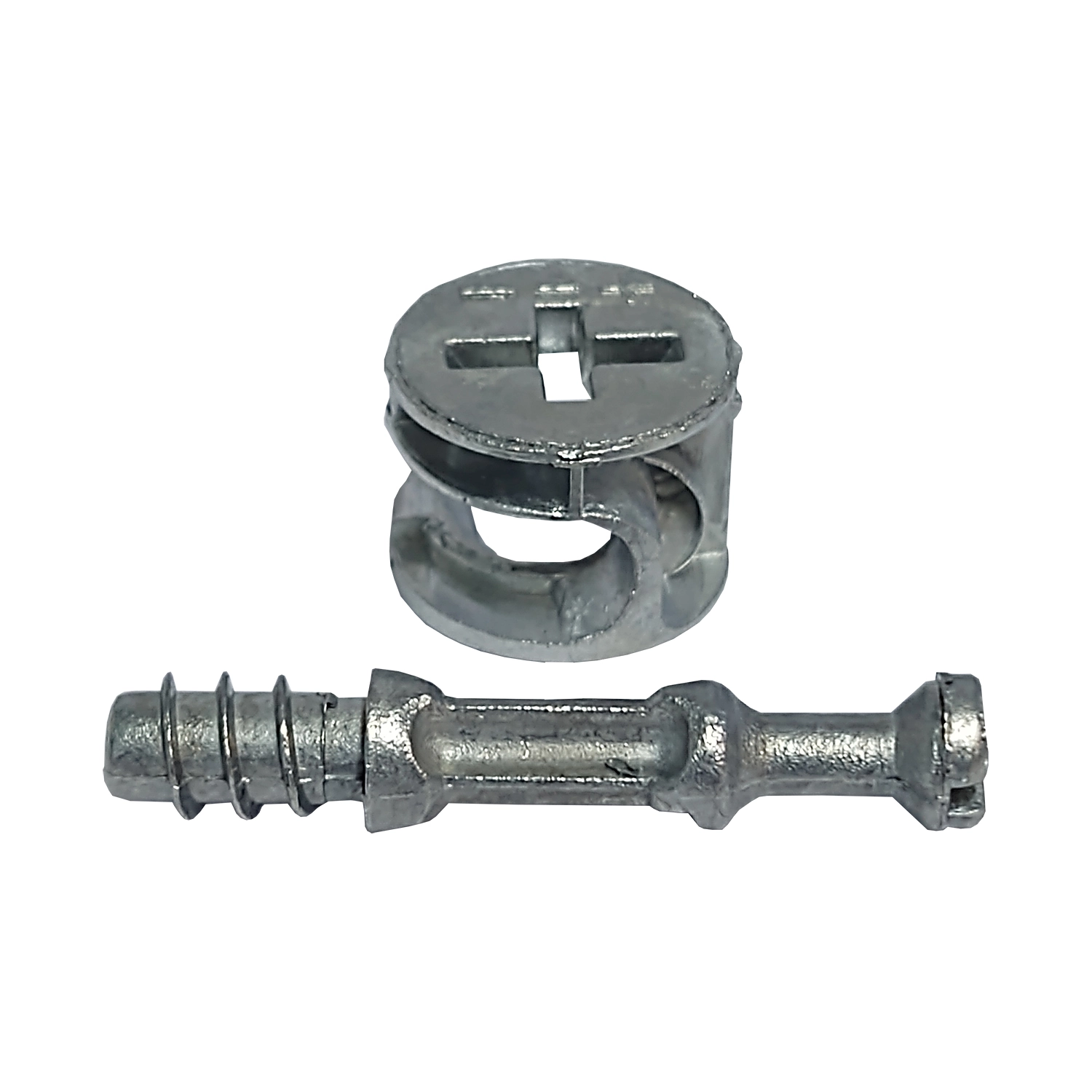 Minifix Tambor Zamac 15x12mm Prata 8 peças