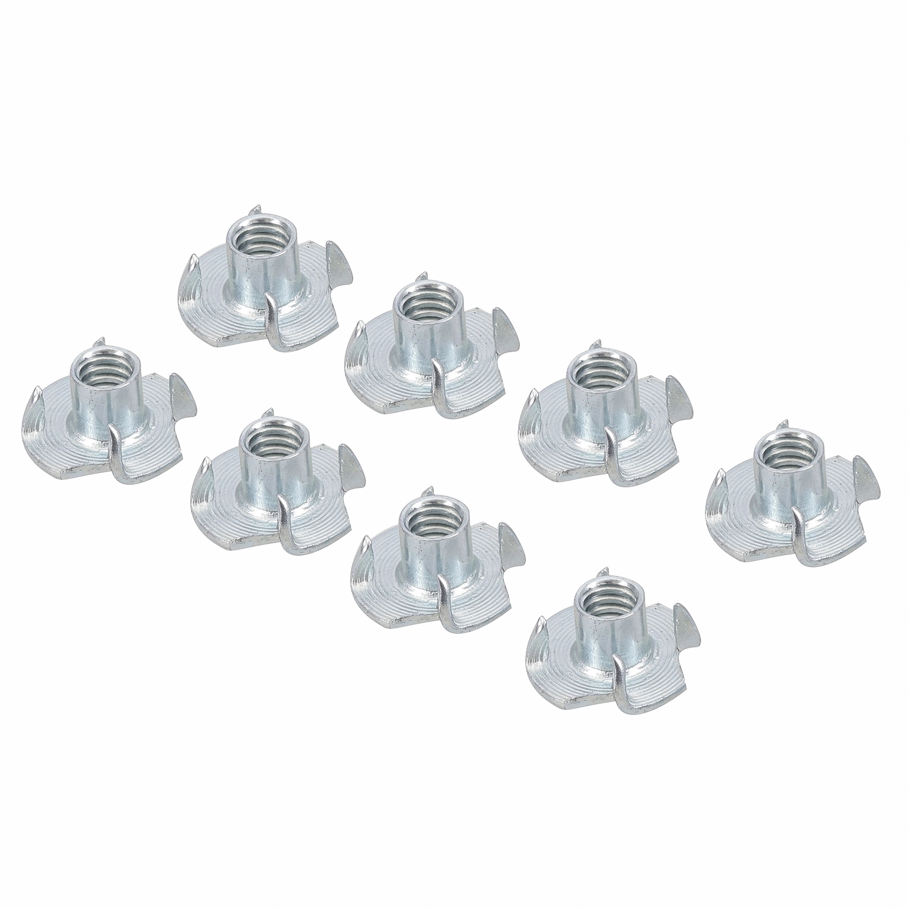 Porca Garra 1/4"x11mm Zincado 8 peças