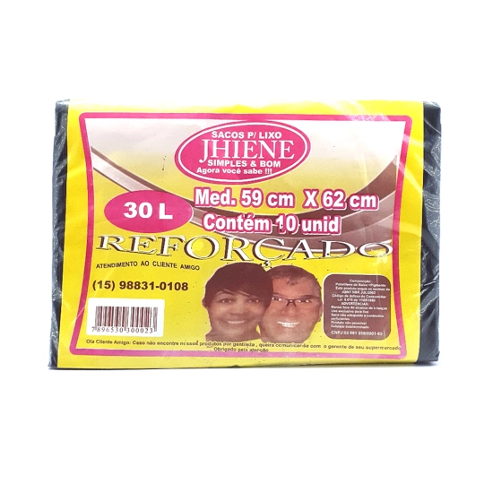 Saco Lixo Jhiene 10unidade