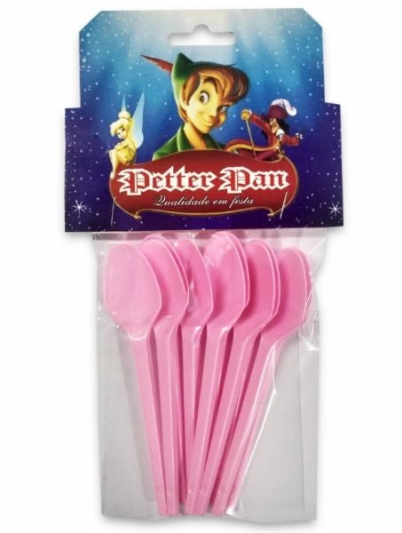 Colher Plast Rosa Petter Pan