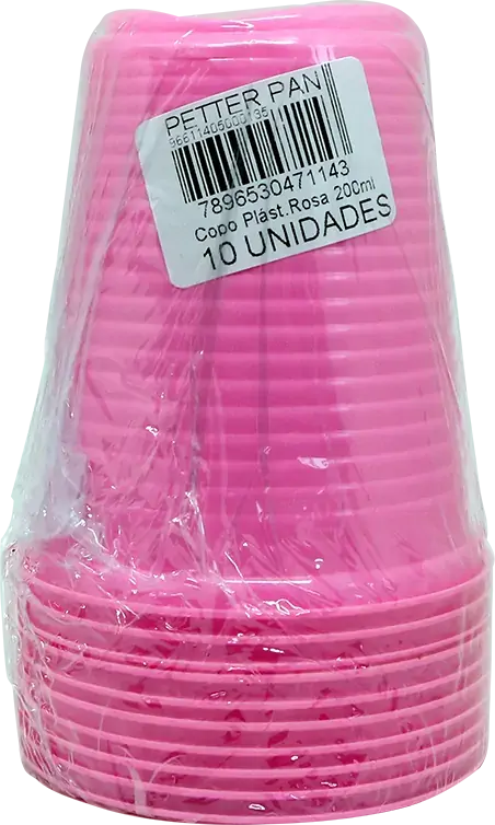 Copo Plast Color Rosa Petter Pan200