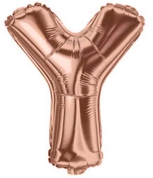 Balao Petter Pan Metaliz Rose Gold 16 Letra Y