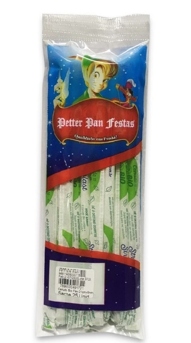 Canudo Bio Flex Petter Pan Sache 21cm X 6mm C/25