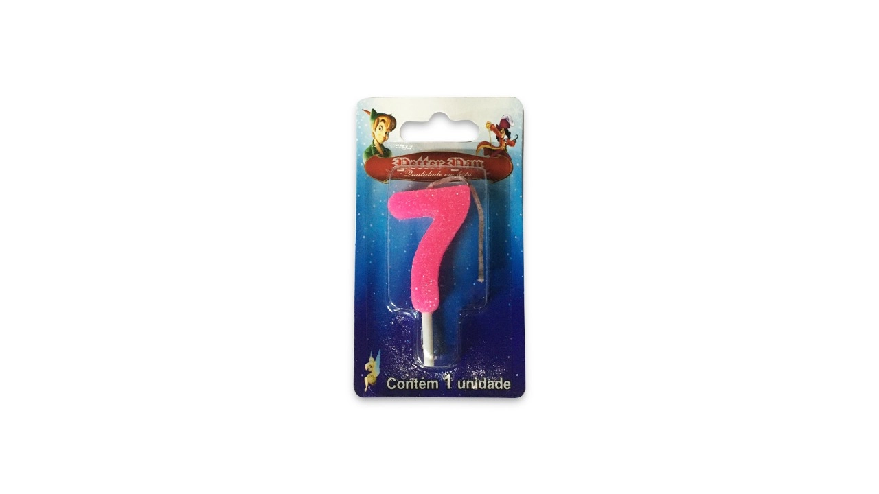 Vela Num Magica Pequena Rosa N.7