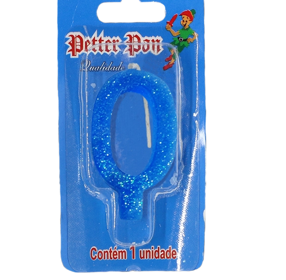 Vela Petter Pan Anivers Super Numero Azul N.0 C/1