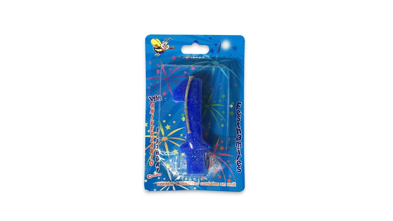 Vela Petter Pan Anivers Super Numero Azul N.1 C/1
