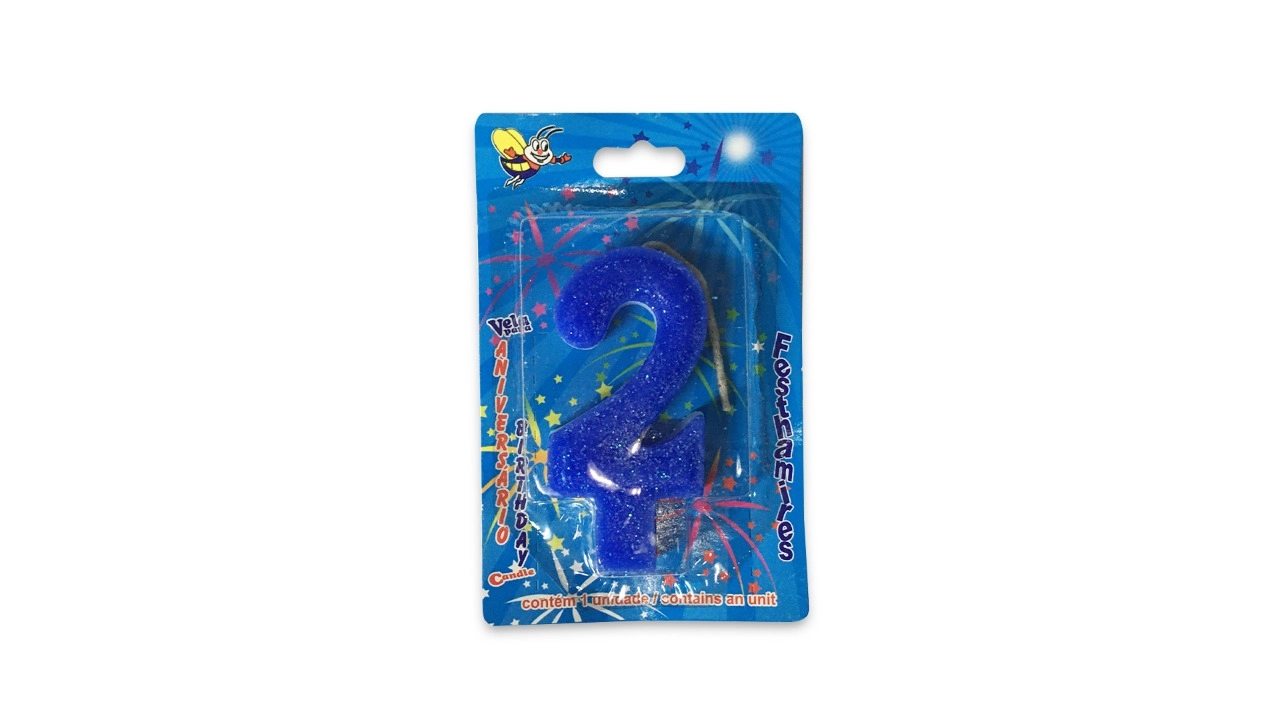 Vela Petter Pan Anivers Super Numero Azul N.2 C/1