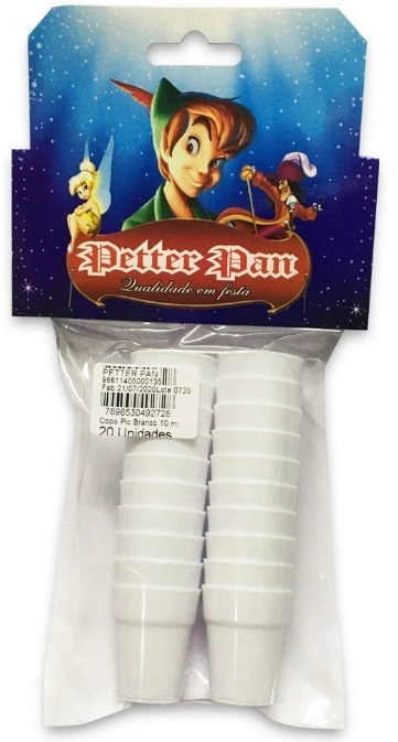 Copo Petter Pan Pic 010 10ml Branco C/20