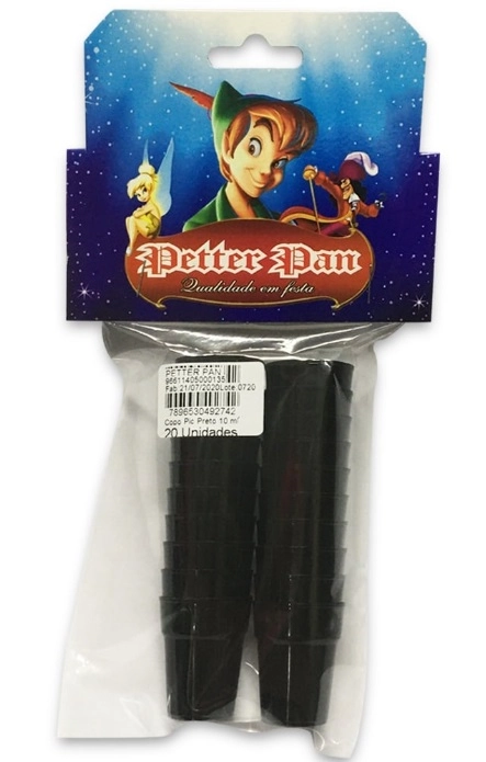 Copo Petter Pan Pic 010 10ml Preto C/20