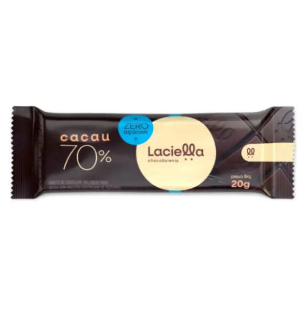 Laciella 20g 70 Cacau Zero Acucar S/l C/20