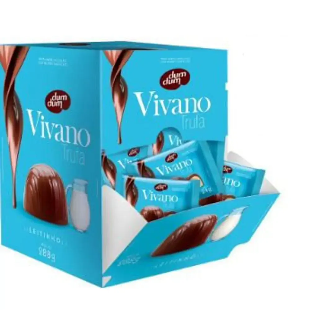 Trufa Vivano sabor leitinho Caixa com 12 unidades de 24g cada - Dum DUm