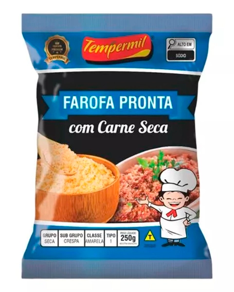 Farofa Pronta Tempermil C/carne Seca 250g