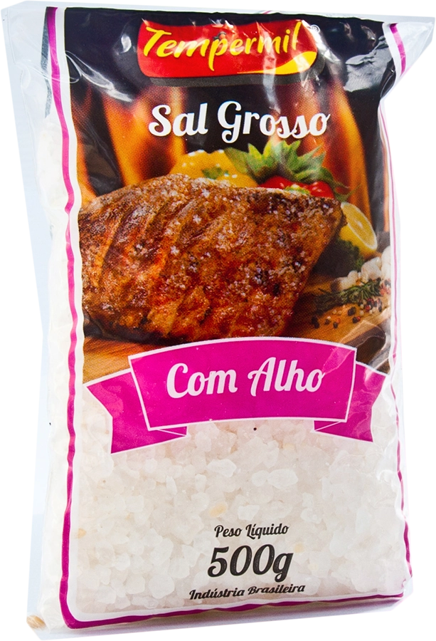Sal Grosso Tempermil 500g Alho