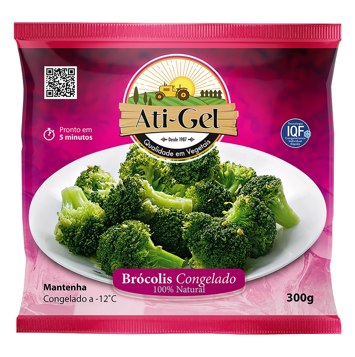 Brócolis Congelado Ati Gel Pacote 300g