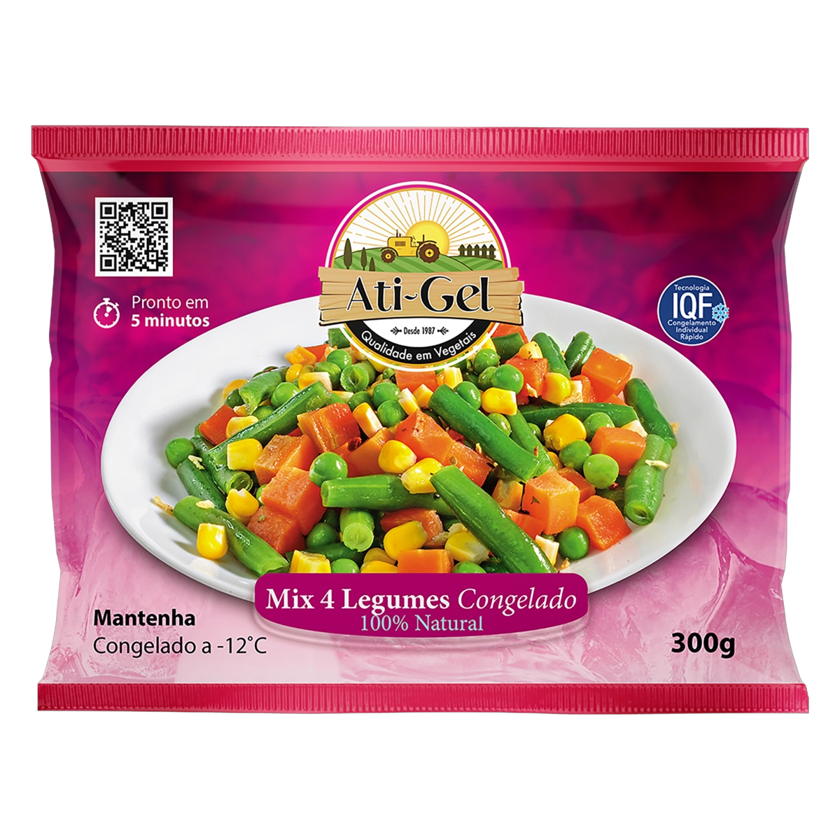 Mix 4 Legumes Congelado Ati Gel Pacote 300g