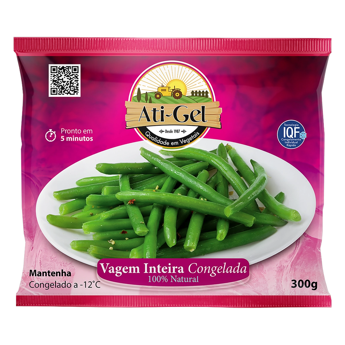 Vagem Congelada Inteira Ati Gel Pacote 300g