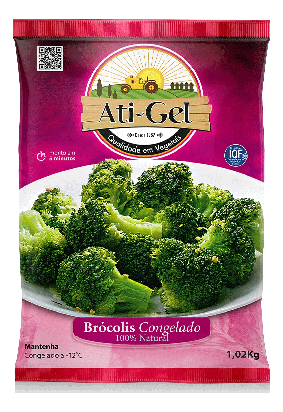 Brócolis Congelado Ati Gel Pacote 1,02kg