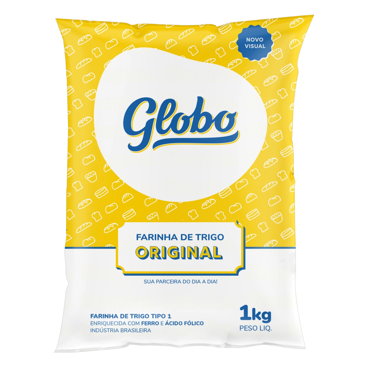 Farinha De Trigo Tipo 1 Original Globo Pacote 1kg