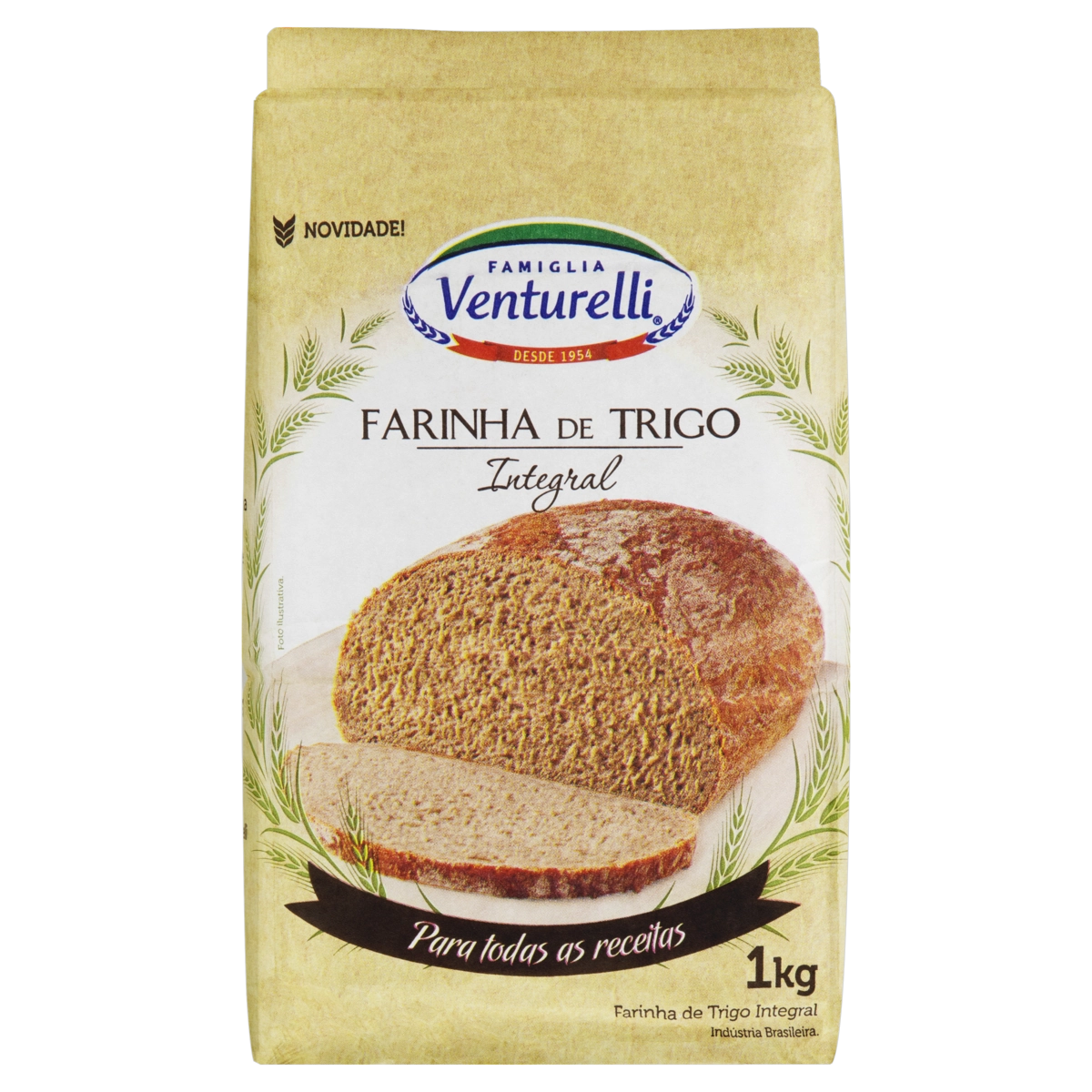 Farinha De Trigo Integral Famiglia Venturelli Pacote 1kg