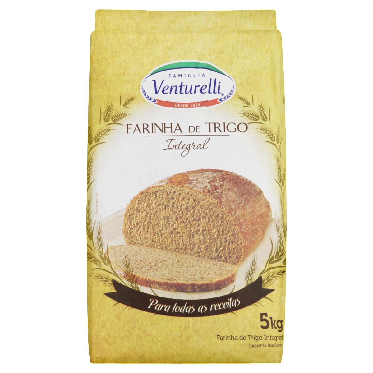 Farinha De Trigo Integral Famiglia Venturelli Pacote 5kg