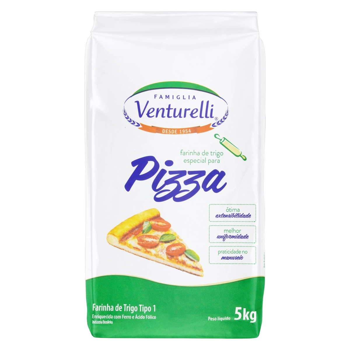 Farinha De Trigo Tipo 1 Para Pizza Famiglia Venturelli Pacote 5kg