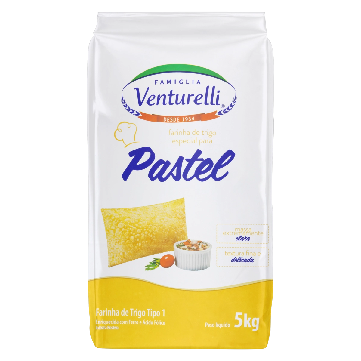 Farinha De Trigo Tipo 1 Para Pastel Famiglia Venturelli Pacote 5kg