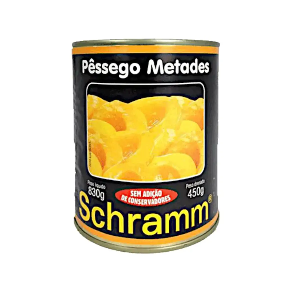 Pêssego Calda Schramm Lata