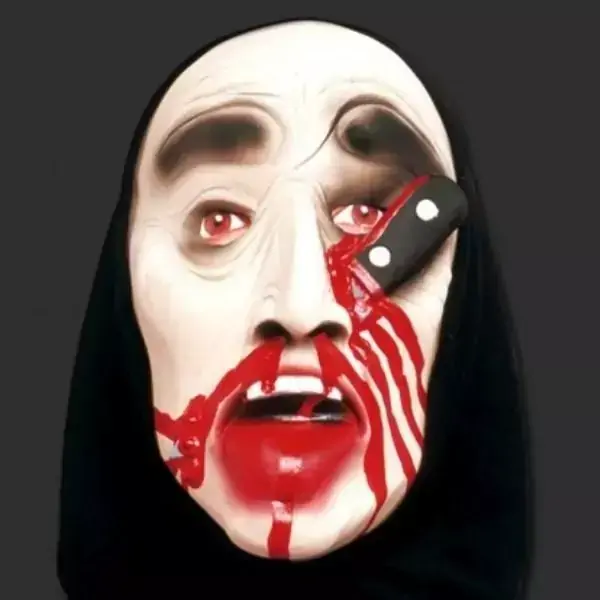 Máscara Homem Faca na Cara - Terror Halloween Festa Susto