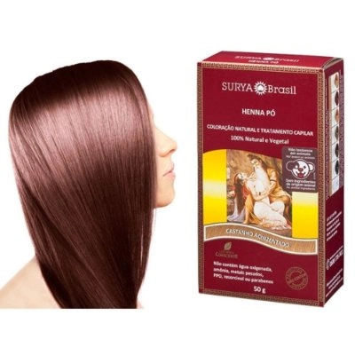 Tintura Henna Surya Pó Castanho Acinzentado