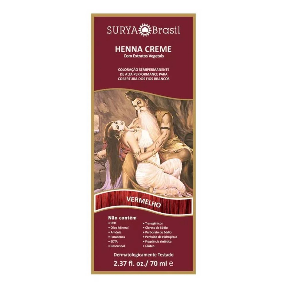 Tintura Henna Surya Creme Vermelho