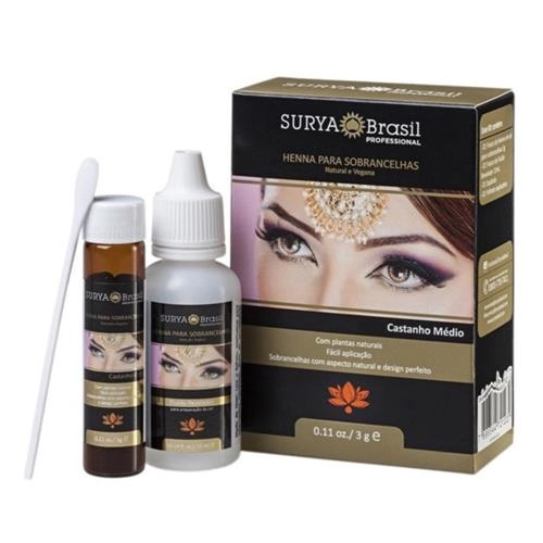 Henna Para Sobrancelha Castanho Medio Surya